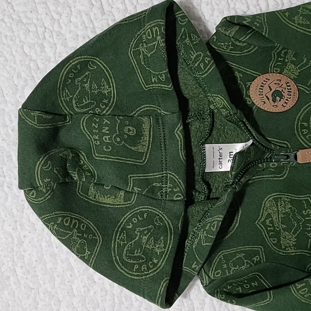 (NWOT) Carter's Hoodie Jumpsuit - Picture 3 of 6